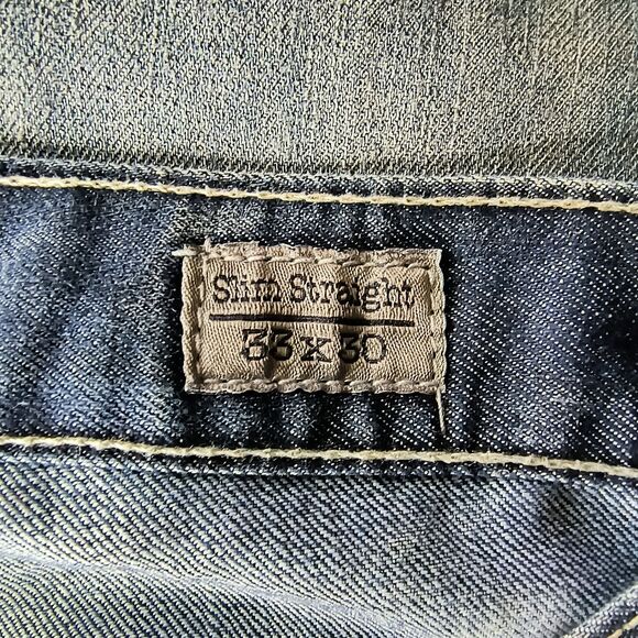 Paper Denim & Cloth PD&C Jeans Men’s 33x30 Blue Slim Straight Denim - Picture 5 of 5